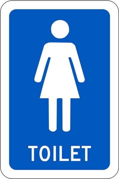 Female Toilet Sign - 100 x 150mm (Each)