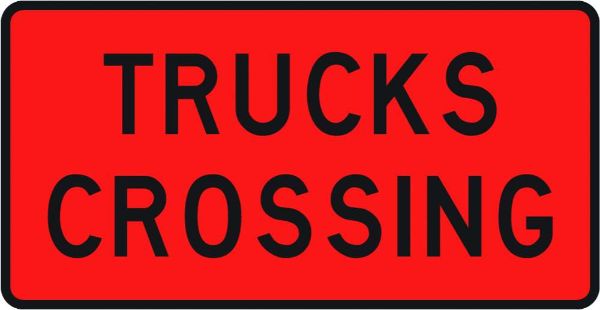 Tw2.7A Trucks Crossing  Sign (Each)