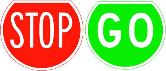 Traffic Control Sign | Stop/Go Road Paddle-W450mm x H390mm-Double Sided