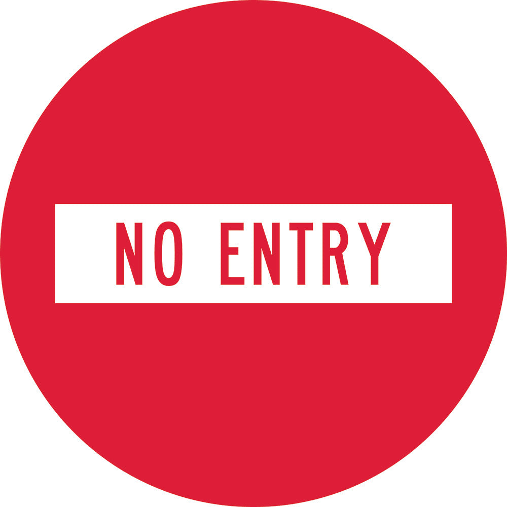 General Info Sign | No Entry, Reflective Diameter 600mm (Single Sided)