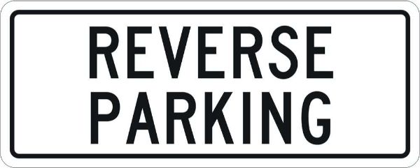 Info Reverse Parking Sign - PVC 450 x 180MM (EACH)