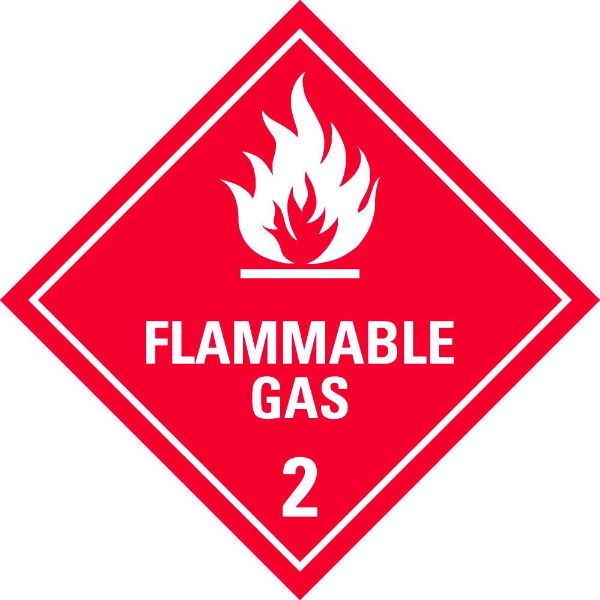 Flammable Gas Sign - 400 x 4000mm (Each)