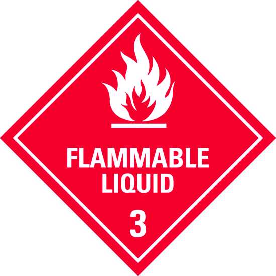 Dangerous Goods Sign | Flammable Liquid 3-W295mm x H295mm-Single Sided