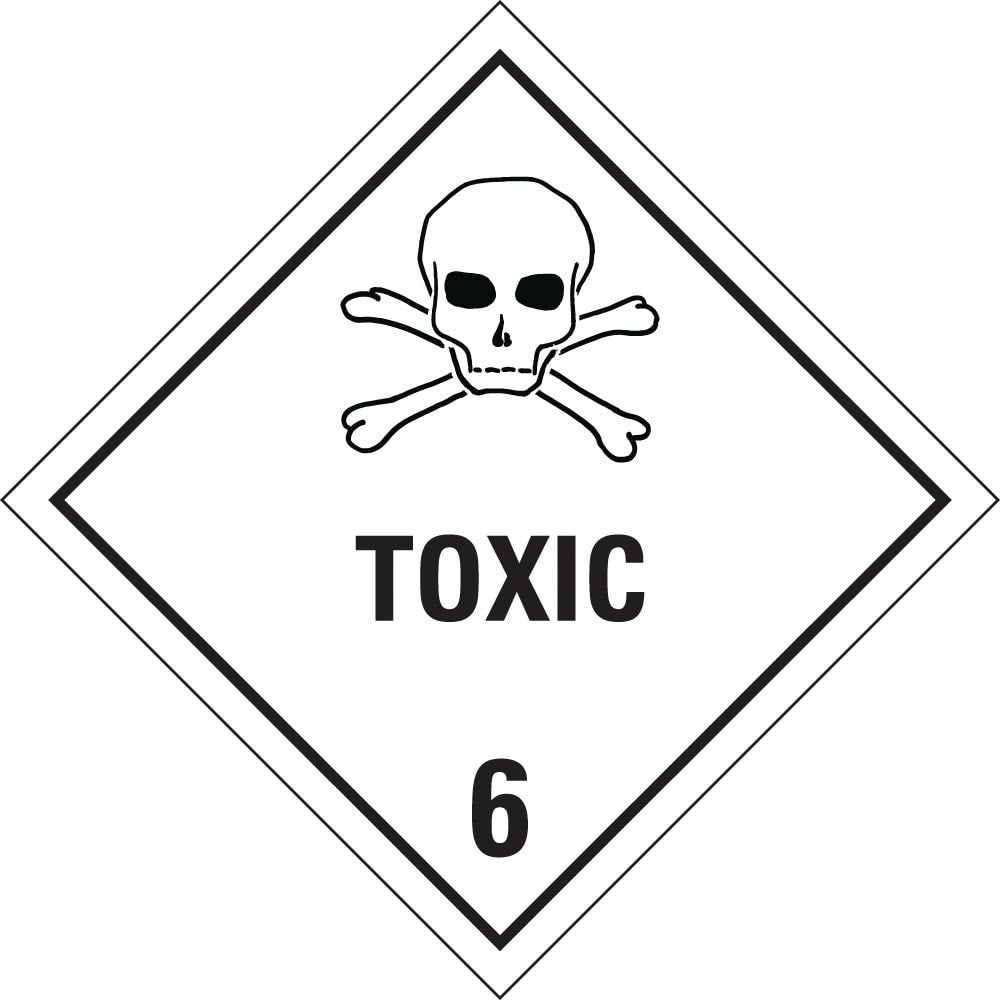 Dangerous Goods Sign | Toxic 6 W400mm x H400mm (Single Sided) - Standard