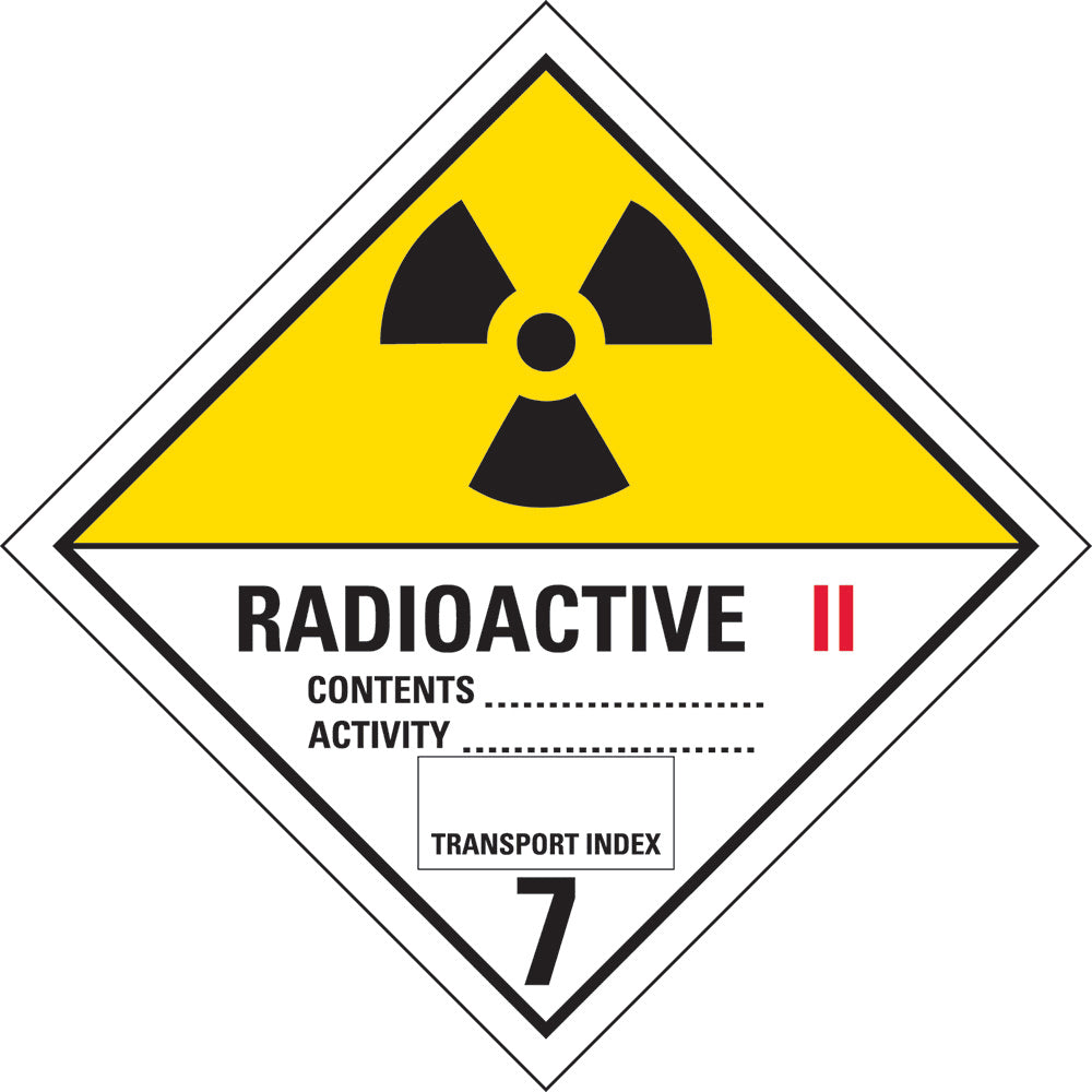 Dangerous Goods Sign | Radioactive II 7 W295mm x H295mm (Single Sided)
