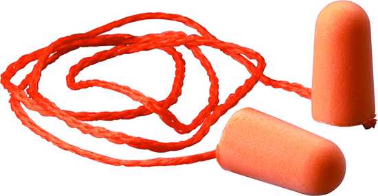 3M 1110 Corded Earplugs Poly Bag - 100 - Box