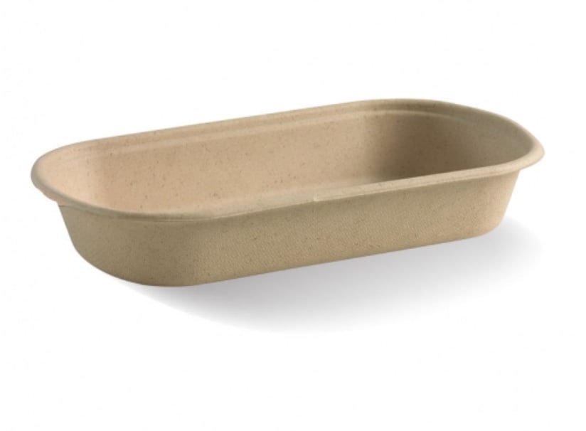 BioPak Natural Plant Fibre Tray 750ml 125 (Pack)