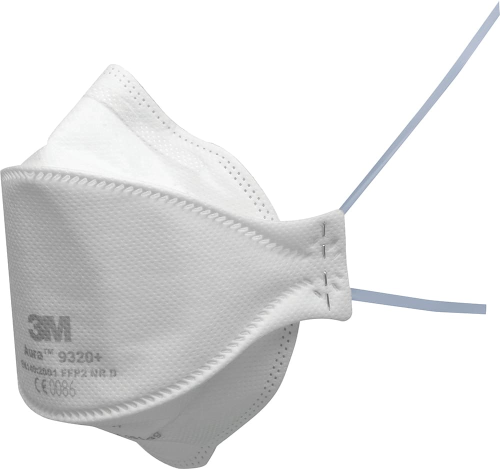 3M Aura FlatFold Respirator 9320A+, P2-Medium/Large-20-Box