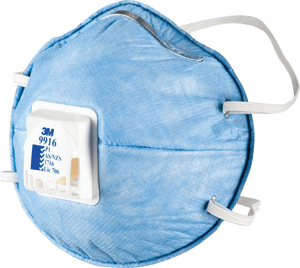 3M Respirator 9916, P1, Nuisance* Acid Gas, valved Medium 10 (Box)