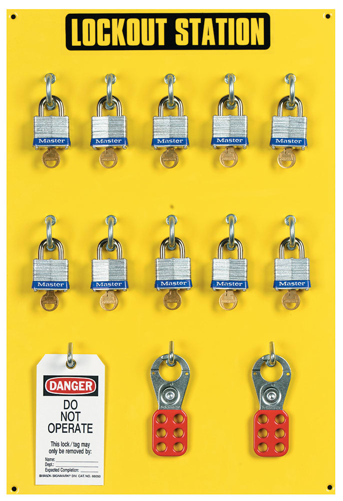 Lockout Tagout Station 10 Locks Capacity - Standard