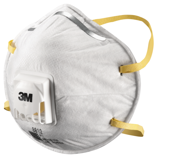 3M Cupped Particulate Respirator 8812, P1, valved-Classic, Medium-10-Box