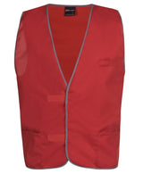 JB's Wear, Coloured Tricot Vest - Red (Size: S)