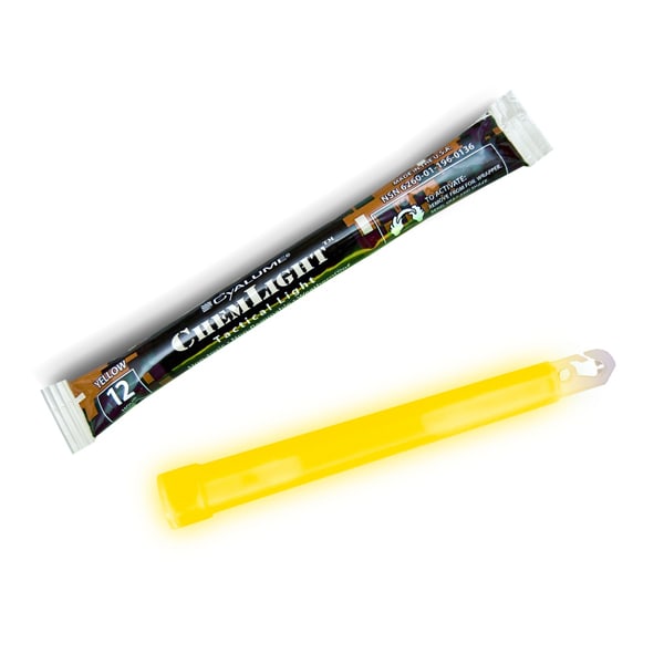 Cyalume Chemlight 6" Light Stick - 12 Hour Yellow