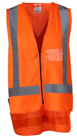 Workhorse, X-back Safety Vest with ID, MVE029 (Each) - Orange - Size: M