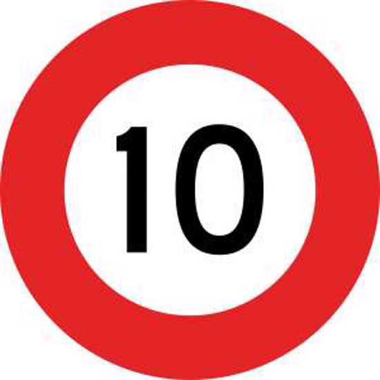 Speed Limit Sign | 10 Reflective-Diameter 450mm-Single Sided