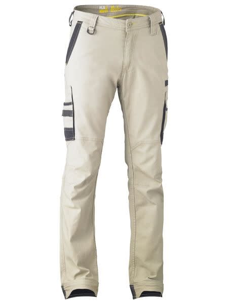 Bisley, FLX & MOVE Stretch Utility Cargo Pant-Regular Fit  - Stone - Size: 87
