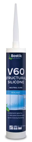 Bostik V60 Architectural Glazing Silicone 300ml-300ml (Each)