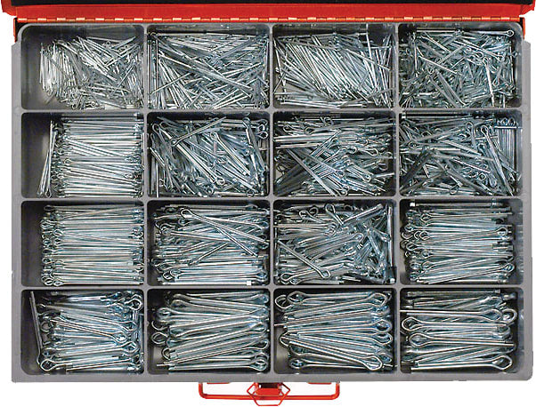 Champion Zinc Plated Steel Split Pin Assortment 1540 piece