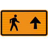 Pedestrian Straight Sign 900 x 450 (Each) - Left Hand