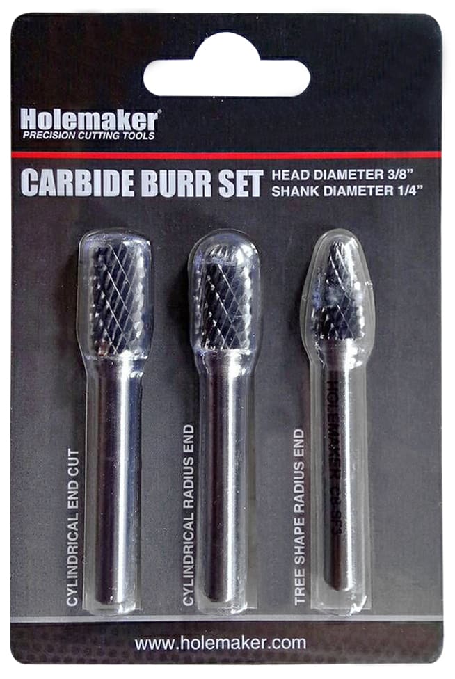Holemaker Carbide Burr Set 3 Piece