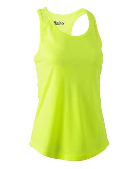 Bisley, Women's Racer Back Singlet, BKL0439 (Each) - Yellow - Size: 18