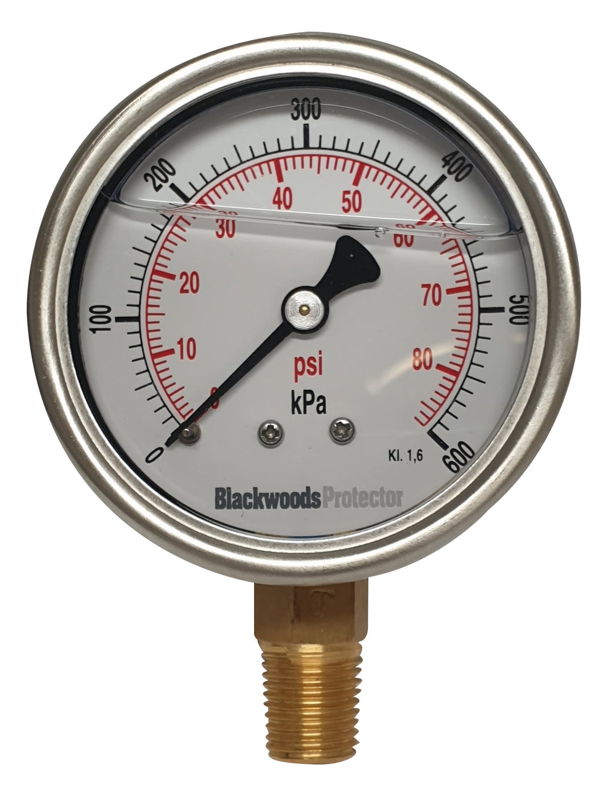 Gauges Pressure SS- 1/4" BSP-Bottom 0/600kPa 63mm