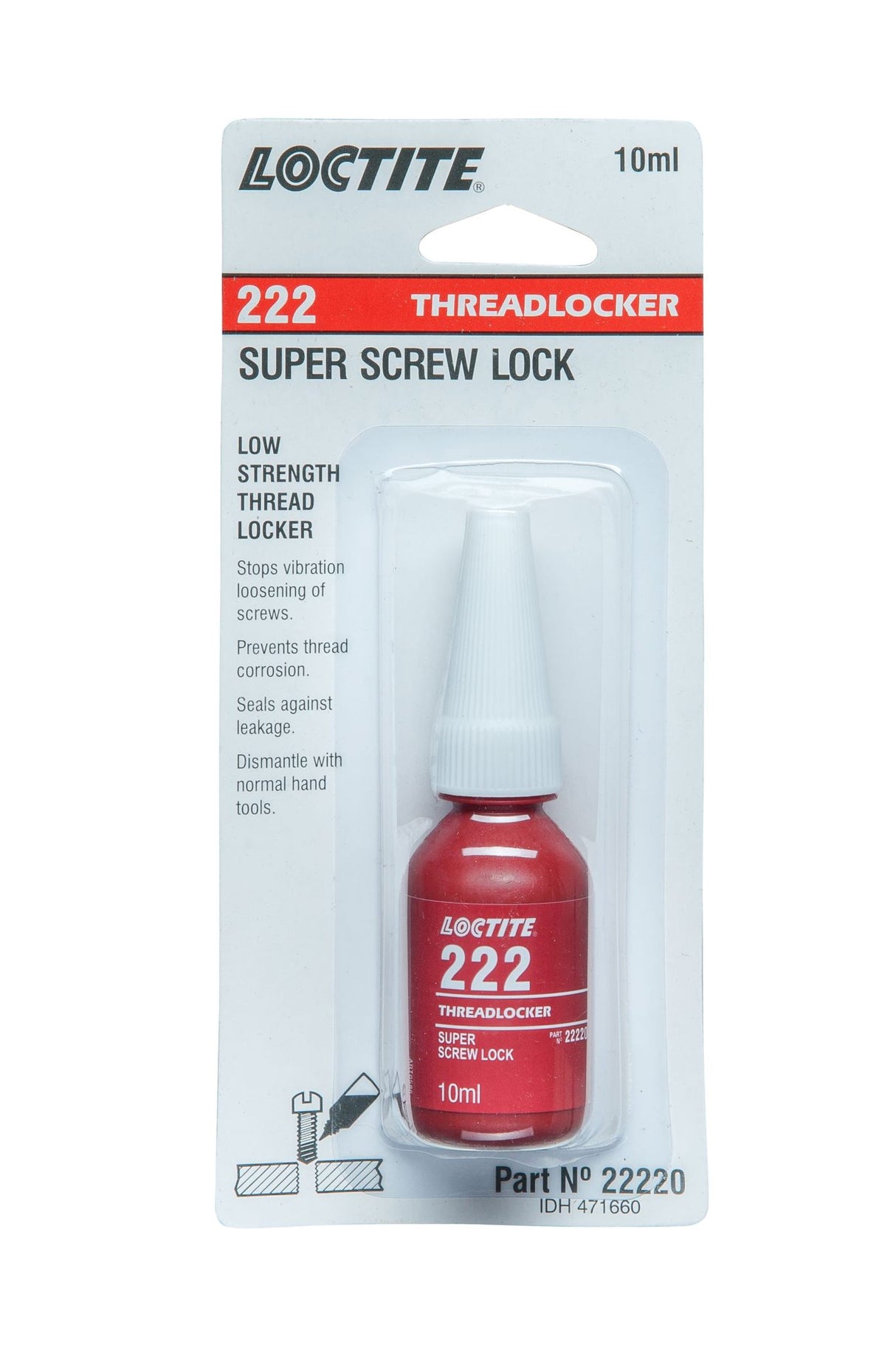 LOCTITE 222 Threadlocker Low Strength 19g