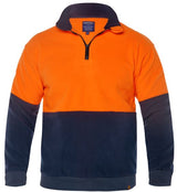 Workhorse, Hi Vis Fleece Pullover, MFL006 - Yellow/Navy - S