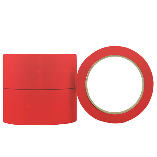 uPVC Rubber Red Packaging Tape 48mm x 66m Roll 48mm x 66m, Red 48/Case (Roll)
