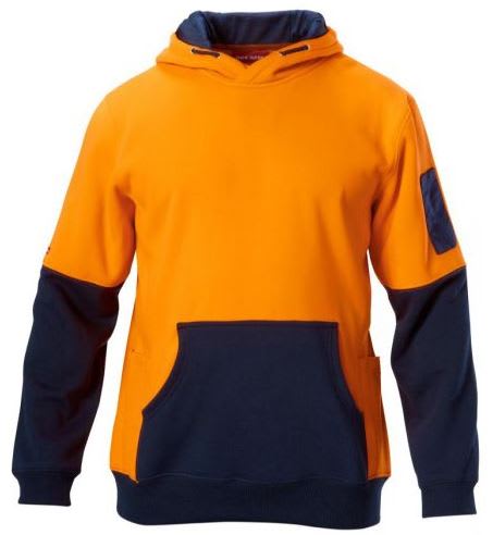 Hard Yakka, Hi Vis Brushed Fleece Hoodie, Y19325 (Each) -  - Size: 5XL