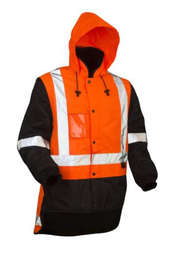 Tornado, Hi Vis Zip Off Sleeve Jacket (Each) - Fluro Orange - Size: 6XL