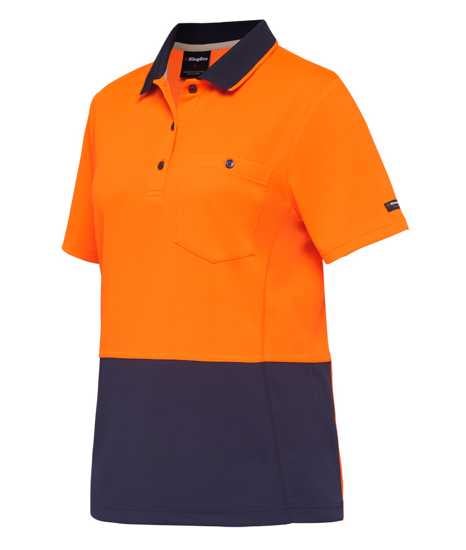 KingGee, Women's Hi Vis Hyperfreeze Polo, K44735 (Each) -  - Size: XL