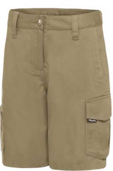 KingGee, Women's Ripstop Short, K47000 (Pair) - Khaki - Size: 8