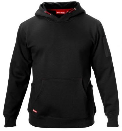 Hard Yakka, Brushed Fleece Hoodie, Y19326 - Black (Size: 6XL)