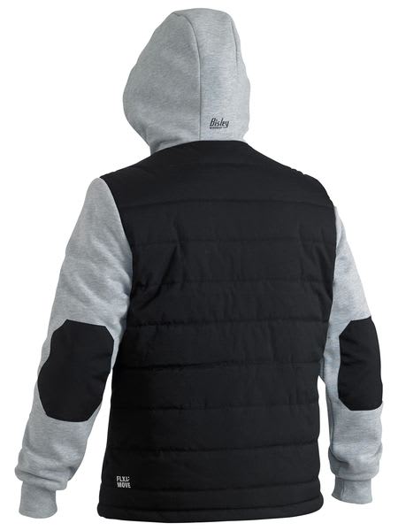 Bisley, FLX & MOVE Puffer Fleece Hoodie, BJ6944 - Black (Size: 4XL)