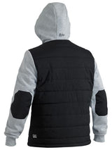 Bisley, FLX & MOVE Puffer Fleece Hoodie, BJ6944 - Black (Size: 4XL)