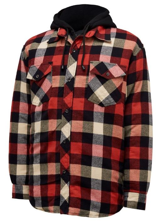 Hard Yakka, Quilted Shacket, Y06690 - Red (Size: 3XL)