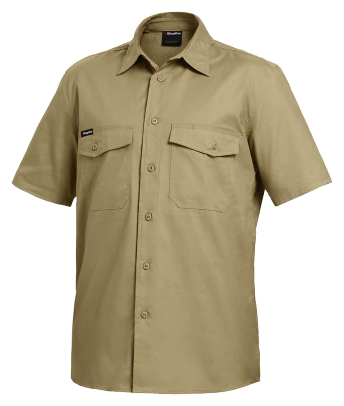KingGee, Workcool 2 Ripstop Shirt, K14825 (Each) - Khaki - Size: L