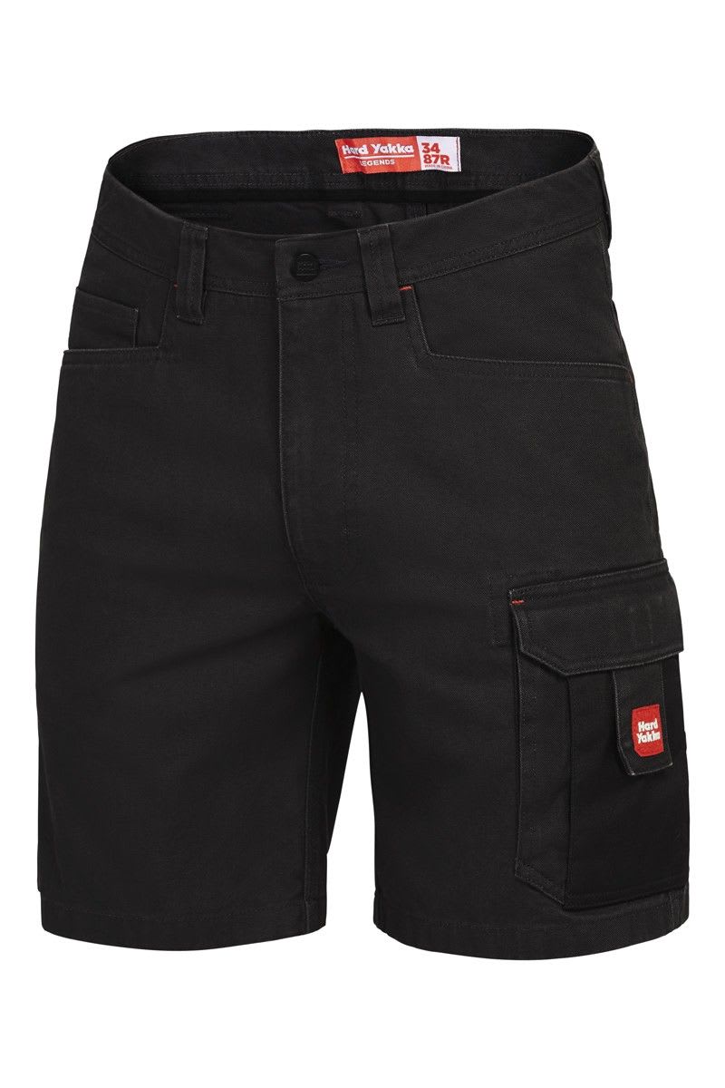 Hard Yakka, Legends Cargo Short, Y05066 (Pair) - Black - Size: 112