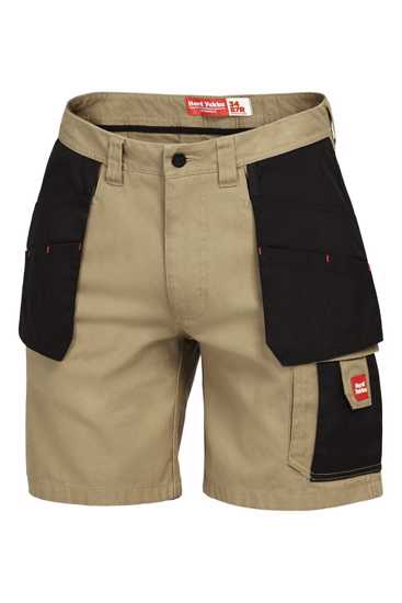 Hard Yakka, Legends Xtreme Cargo Short, Y05083 (Pair) - Khaki/Black - Size: 12
