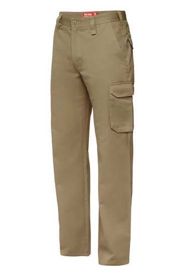 Hard Yakka, Foundations Cargo Pant, Y02500-Stout Fit (Pair) - Khaki - Size: 12