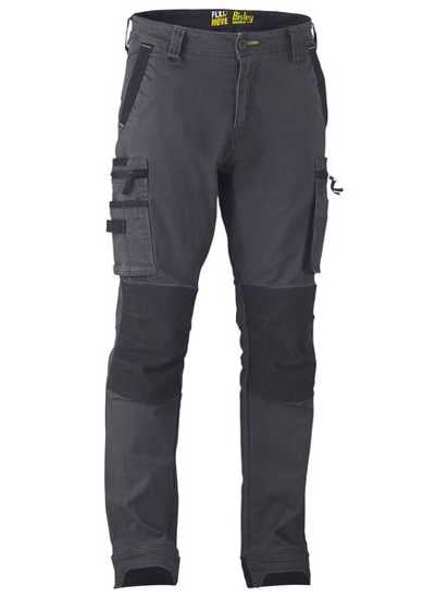Bisley, FLX & MOVE Stretch Utility Zip Cargo Pant (Pair) - Charcoal - Size: 17