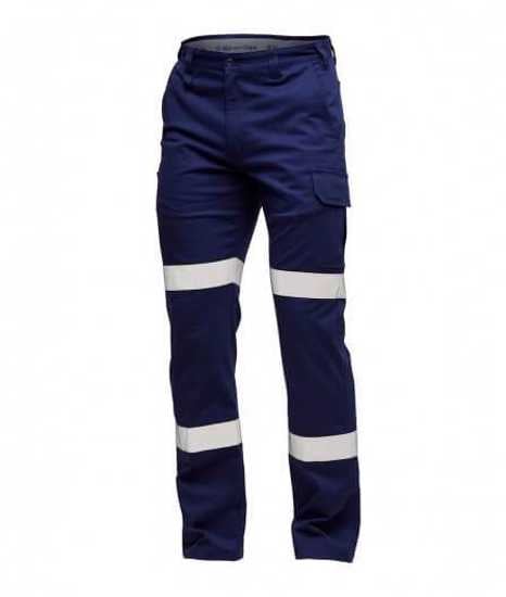 KingGee, Stretch Bio Motion Cargo Pant, Stout-Stout Fit  - Navy - Size: 132