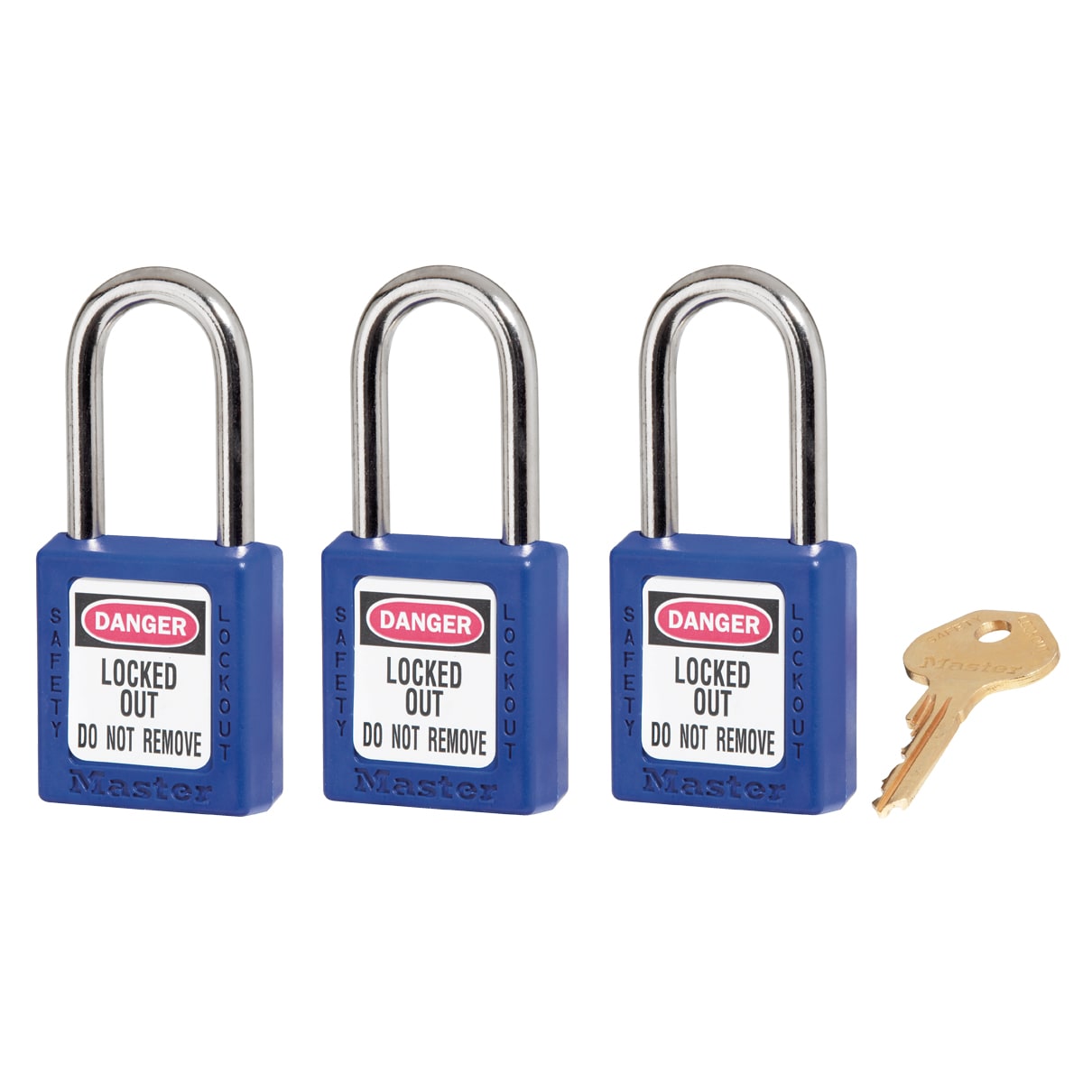 Master Lock 0410 Zenex Safety Lockout Padlock KEYED ALIKE, 38mm 3 (Pack) - Orang