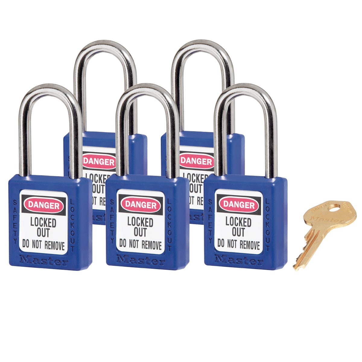 Master Lock 0410 Zenex Safety Lockout Padlock KEYED ALIKE, 38mm 5 (Pack) - Orang