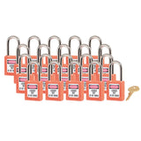Master Lock 0410 Zenex Safety Lockout Padlock Keyed Alike, 38mm 20 (Pack)