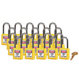 Master Lock 0410 Zenex Safety Lockout Padlock Keyed Alike, 38mm 20 (Pack)