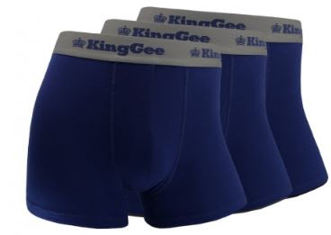 KingGee, Bamboo Trunks (Pack of 3), K19005 (Packet) - Navy - Size: 3XL
