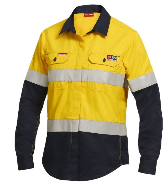 ShieldTEC, Women's Hi Vis 8.4cal FR Shirt, Y04050 (Each) - Size: 12 - Yellow