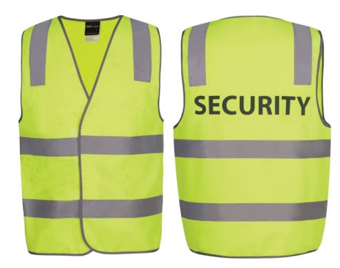 JB's Wear, Hi Vis Security Vest, 6DNS - Lime (Size: XL)